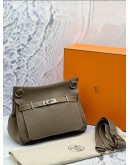 (LIKE NEW) HERMES JYPSIERE 31 IN ETOUPE CLEMENCE LEATHER -FULL SET-