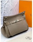 (LIKE NEW) HERMES JYPSIERE 31 IN ETOUPE CLEMENCE LEATHER -FULL SET-