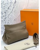 (LIKE NEW) HERMES JYPSIERE 31 IN ETOUPE CLEMENCE LEATHER -FULL SET-