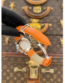 (LIKE NEW) HERMES CLIPPER REF CP2.810 GREY DIAL 39MM AUTOMATIC WATCH