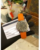 (LIKE NEW) HERMES CLIPPER REF CP2.810 GREY DIAL 39MM AUTOMATIC WATCH