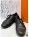HERMES LOAFERS SIZE 43 IN BLACK LEATHER -FULL SET-