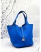 2016 HERMES PICOTIN LOCK 22 IN BLEU HYDRA TOGO LEATHER