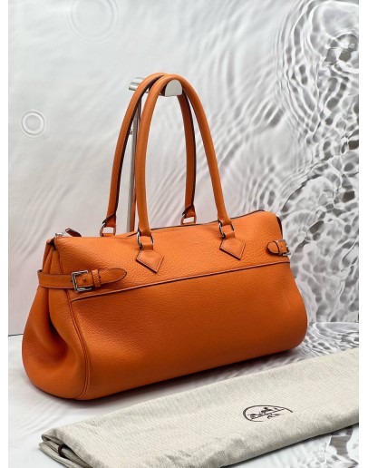 (CNY PROMO) HERMES ATLAS TOTE BAG IN ORANGE TOGO LEATHER 