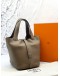 2022 HERMES PICOTIN 18 IN ETOUPE CLEMENCE LEATHER 