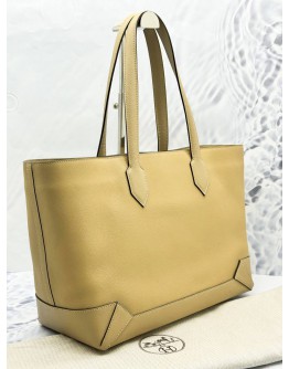 (LIKE NEW) HERMES MAXIBOX CABAS 36 TOTE BAG IN BEIGE EVERCOLOR WITH EPSOM LEATHER