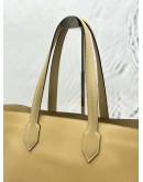 (LIKE NEW) HERMES MAXIBOX CABAS 36 TOTE BAG IN BEIGE EVERCOLOR WITH EPSOM LEATHER