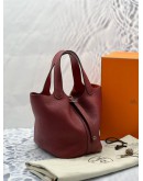 (LIKE NEW) 2020 HERMES PICOTIN 18 IN ROUGE PIMENT CLEMENCE LEATHER -FULL SET- 