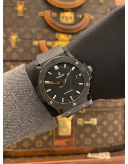 (LIKE NEW) 2023 HUBLOT CLASSIC FUSION BLACK MAGIC CERAMIC REF 542.CM.1171.RX BLACK DIAL 42MM AUTOMATIC WATCH