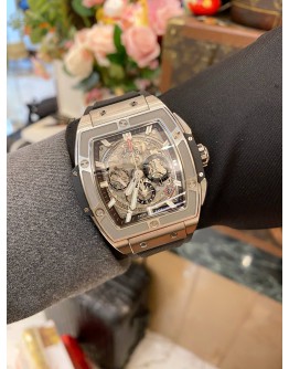 2023 HUBLOT SPIRIT OF BIG BANG TITANIUM REF 642.NX.0170.RX SKELETON DIAL 42MM AUTOMATIC WATCH