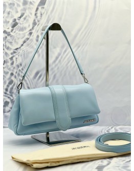 (LIKE NEW) JACQUEMUS LE BAMBIMOU SHOULDER BAG IN LIGHT BLUE LEATHER