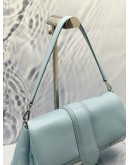 (LIKE NEW) JACQUEMUS LE BAMBIMOU SHOULDER BAG IN LIGHT BLUE LEATHER
