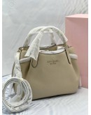 (BRAND NEW) KATE SPADE DUMPLING TOP HANDLE BAG IN BEIGE PEBBLED LEATHER