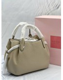 (BRAND NEW) KATE SPADE DUMPLING TOP HANDLE BAG IN BEIGE PEBBLED LEATHER