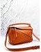 (LIKE NEW) LOEWE PUZZLE CROSSBODY BAG IN ORANGE CALFSKIN LEATHER