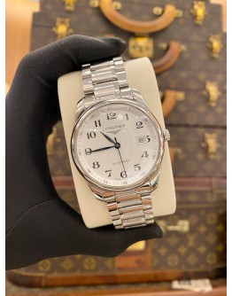 (LIKE NEW) 2022 LONGINES MASTER COLLECTION REF L2.793.4.78.6 WHITE DIAL 40MM AUTOMATIC WATCH -FULL SET-