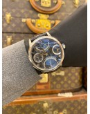 2017 MAURICE LACROIX MASTERPIECE DOUBLE RETROGRADE GMT REF MP6578-SS001-331 BLACK DIAL 43MM AUTOMATIC WATCH -FULL SET-