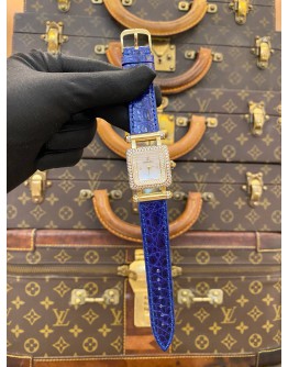 (UNUSED) AP AUDEMARS PIGUET DEVA 18K 750 YELLOW GOLD FACTORY DIAMOND REF 67421BA MOTHER OF PEARL DIAL 25MM QUARTZ WATCH