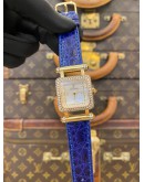 (UNUSED) AP AUDEMARS PIGUET DEVA 18K 750 YELLOW GOLD FACTORY DIAMOND REF 67421BA MOTHER OF PEARL DIAL 25MM QUARTZ WATCH