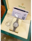 2003 ROLEX OYSTER PERPETUAL DATE DIAMOND BEZEL REF 69174 WHITE DIAL 26MM AUTOMATIC WATCH