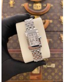 (LIKE NEW) 2013 LONGINES DOLCE VITA REF L5.155.4 WHITE ROMAN DIAL 20MM QUARTZ WATCH 