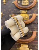 (LIKE NEW) 2017 ROLEX DATEJUST 31 18K 750 YELLOW GOLD JUBILEE FACTORY DIAMOND REF 178383 MOTHER OF PEARL DIAMOND DIAL 31MM AUTOMATIC WATCH -FULL SET-