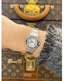 2005 CARTIER SANTOS OCTAGON REF 0906 WHITE DIAL 24MM X 31MM AUTOMATIC WATCH