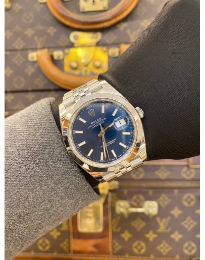 (BRAND NEW) 2025 ROLEX DATEJUST 41 JUBILEE REF 126300 BLUE DIAL 41MM AUTOMATIC WATCH -FULL SET-