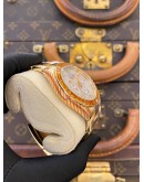 (LIKE NEW) 2020 ROLEX DAYTONA ORANGE SAPPHIRE FACTORY DIAMOND SUPER VIP LIMITED EDITION 2026 SERVICE REF 116578SACO MOTHER OF PEARL DIAMOND DIAL 40MM AUTOMATIC WATCH -FULL SET-