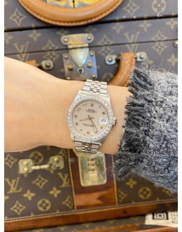 ROLEX DATEJUST 31 JUBILEE DIAMOND BEZEL REF 68274 SILVER COMPUTER DIAL 31MM AUTOMATIC WATCH