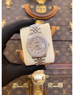 ROLEX DATEJUST 31 JUBILEE DIAMOND BEZEL REF 68274 SILVER COMPUTER DIAL 31MM AUTOMATIC WATCH