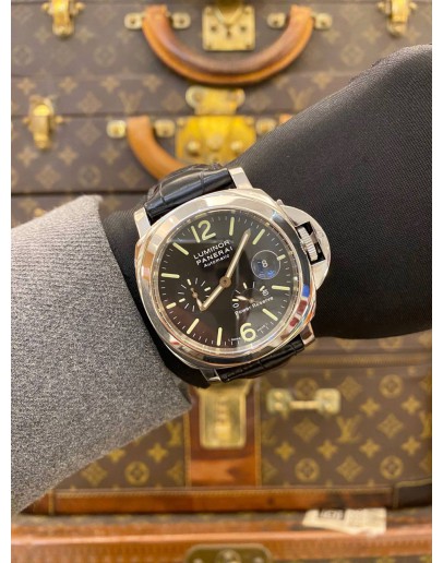 (LIKE NEW) 2005 PANERAI LUMINOR POWER RESERVE REF PAM00090 BLACK DIAL 44MM AUTOMATIC WATCH -FULL SET-