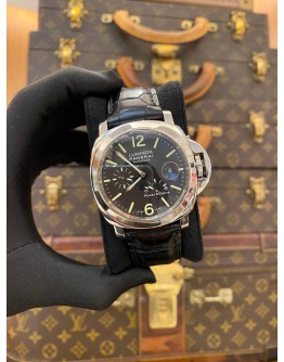 (LIKE NEW) 2005 PANERAI LUMINOR POWER RESERVE REF PAM00090 BLACK DIAL 44MM AUTOMATIC WATCH -FULL SET-