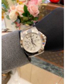 (LIKE NEW) 2020 LONGINES CONQUEST CHRONOGRAPH REF L3.662.4 WHITE DIAL 41MM AUTOMATIC WATCH