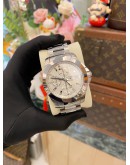 (LIKE NEW) 2020 LONGINES CONQUEST CHRONOGRAPH REF L3.662.4 WHITE DIAL 41MM AUTOMATIC WATCH