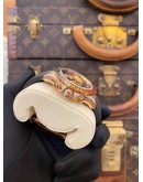 (LIKE NEW) 2015 ROLEX DAYTONA REF 116518 18K 750 ROSE GOLD (UPGRADED 116595RBOW RAINBOW SAPPHIRE) BLACK DIAL 40MM AUTOMATIC WATCH