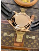 (LIKE NEW) 2015 ROLEX DAYTONA REF 116518 18K 750 ROSE GOLD (UPGRADED 116595RBOW RAINBOW SAPPHIRE) BLACK DIAL 40MM AUTOMATIC WATCH