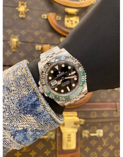 (UNUSED) 2025 ROLEX GMT-MASTER II SPRITE JUBILEE REF 126720 BLACK DIAL 40MM AUTOMATIC WATCH -FULL SET-