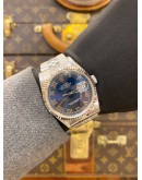 (UNUSED COLLECTOR CONDITION) 2002 ROLEX DATEJUST 36 JUBILEE REF 16234 BLUE ROMAN NUMERALS DIAL 36MM AUTOMATIC WATCH -FULL SET-