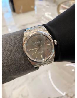 (LIKE NEW) 2016 ROLEX OYSTER PERPETUAL 39 REF 114300 RHODIUM DIAL 39MM AUTOMATIC WATCH -FULL SET-