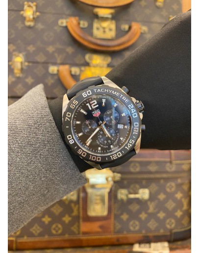 (LIKE NEW) 2025 TAG HEUER FORMULA 1 CHRONOGRAPH REF CAZ1010 BLACK DIAL 43MM QUARTZ WATCH -FULL SET-