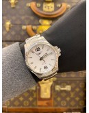 (LIKE NEW) 2025 LONGINES CONQUEST VHP REF L3.316.4.76.6 WHITE DIAL 36MM QUARTZ WATCH -FULL SET-