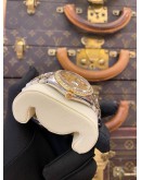 ROLEX DATEJUST 36 HALF 18K 750 YELLOW GOLD REF 16014 DIAMOND BEZEL GOLD DIAL 36MM AUTOMATIC WATCH