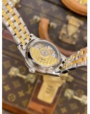 (LIKE NEW) 2024 LONGINES FLAGSHIP LADIES TWO TONE YELLOW GOLD PLATED REF L4.274.3 WHITE DIAL 26MM AUTOMATIC WATCH 