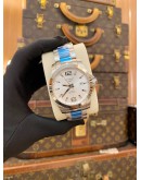 (UNUSED) (FULL STICKER) 2018 LONGINES CONQUEST REF L3.677.4.76.6 WHITE DIAL 41MM AUTOMATIC WATCH -FULL SET-