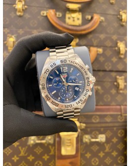 (UNUSED) 2023 TAG HEUER FORMULA 1 CHRONOGRAPH REF CAZ1010K BLUE DIAL 43MM QUARTZ WATCH -FULL SET-