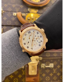 (LIKE NEW) BLANCPAIN LÉMAN REVEIL GMT ALARM 18K 750 ROSE GOLD REF 2041-3642M-53B WHITE DIAL 40MM AUTOMATIC WATCH