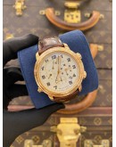 (LIKE NEW) BLANCPAIN LÉMAN REVEIL GMT ALARM 18K 750 ROSE GOLD REF 2041-3642M-53B WHITE DIAL 40MM AUTOMATIC WATCH