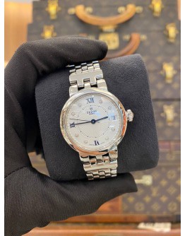 (UNUSED) 2019 TUDOR CLAIR DE ROSE DIAMOND REF 35800 WHITE DIAL 34MM AUTOMATIC WATCH -FULL SET-