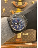 (LIKE NEW) 2025 LONGINES CONQUEST VHP CHRONOGRAPH BLACK PVD REF L3.717.2.96.6 BLUE DIAL 42MM QUARTZ WATCH -FULL SET-